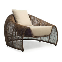 pool deck furniture and pots