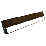 NICOR Lighting - NUC-5 Series Selectable LED Under Cabinet Light, Oil Rubbed Bronze, 21.5 - NICOR's fifth generation LED Undercabinet light features the latest in LED technology. The NUC Series Selectable LED Undercabinet allows you to change the color temperature of the light to 2700K, 3000K, and 4000K. The selectable color temperature switch is located next to the on/off rocker switch for easy access. This fixture is designed for easy hardwire installation that can be done through various knockout ports. This allows you to control the undercabinet lights from a wall switch or dimmer for full range dimming. The 1-inch low profile design keeps the fixture out of sight to provide pure ambient light without heat or harmful UV light. This Selectable LED Undercabinet is available in Black, Nickel, Oil-Rubbed Bronze, and White in sizes ranging from 8-inches to 40-inches. It features a projected lifespan of over 100,000 hours and is protected by NICOR's 5-year limited warranty.