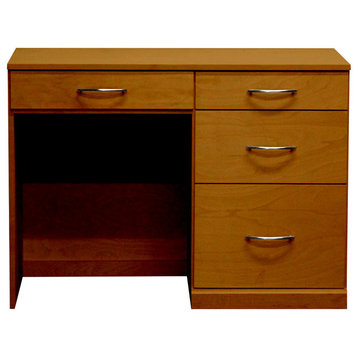 Flat Iron Desk, 20x41x30, Birch Wood, Colonial Maple