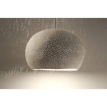 Ceiling Light: Large Claylight Pendant, Dot Pattern, Led Bulb