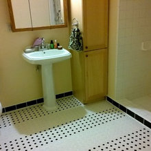 Bathroom floor updaiting small budget