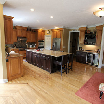 Custom Island with 4' Galley Workstation with Quartz Countertop