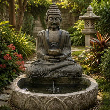3 ft Waterfall Buddha Fountain