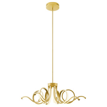Magnolia Integrated LED Dimmable SandyGold Chandelier with SmartDimmer Included