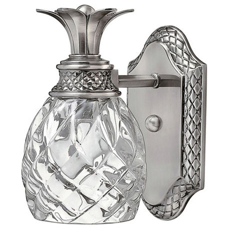 Hinkley Plantation Small Single Light Vanity, Polished Antique Nickel