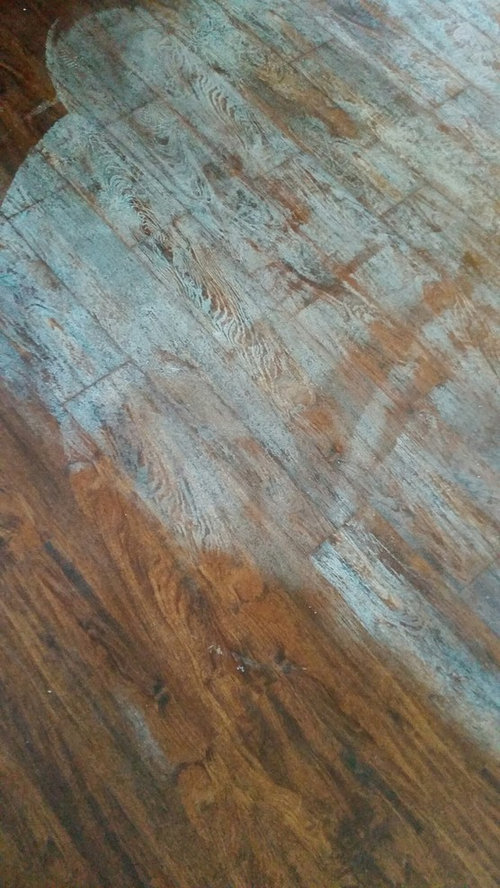 Accidentally Bleached Dark Vinyl Flooring Help