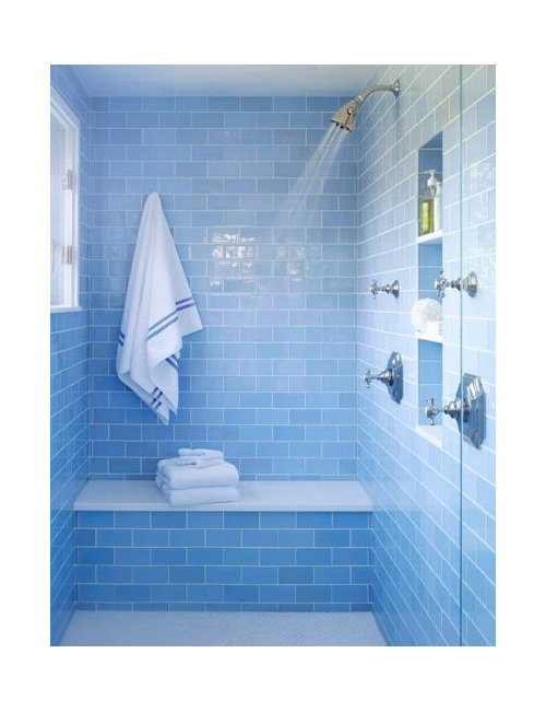 Looking For This Blue Tile, Waterworks Periwinkle Blue Glass Subway Tile