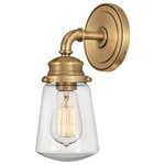 Hinkley Lighting - Fritz 1-Light Bath Light, Heritage Brass - Charming and classic  Fritz embraces a simplicity that is anything but basic. Industrial design elements are balanced with sturdy cast details and gleaming  refined finishes for a timeless silhouette.&nbsp