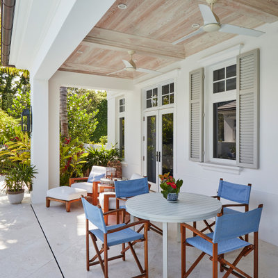 Inspiration for a coastal patio remodel in Miami