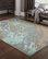 Casa Marble Rug, Blue and Gray, 1'10"x3'