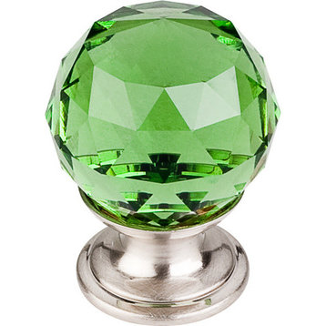 Top Knobs TK119 Green 1-1/8 Inch Diameter Round Cabinet Knob from the Crystal S