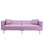 Modern Plush Tufted Linen Fabric Splitback Sleeper Futon, Light Purple