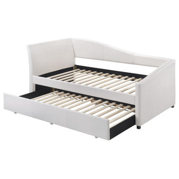 ACME Jedda Daybed and Trundle, Twin Size, White PU