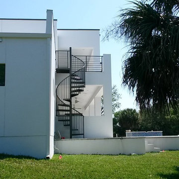 Lauritson residence aluminum spiral stairs-Tampa-Florida