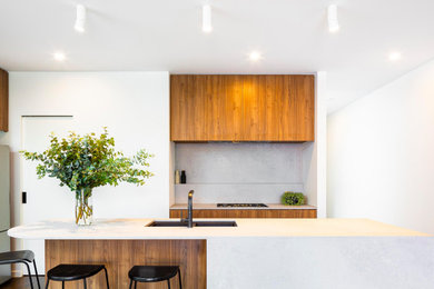 Contemporary kitchen in Melbourne.