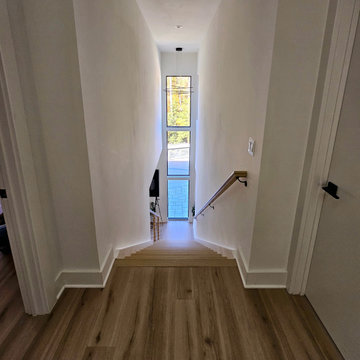 Project #111 | Open-Riser Staircase with Glass Panel Detail