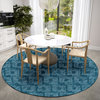 Delano DA1 Navy 8' x 8' Round Rug