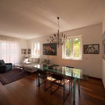An eclectic  family room
