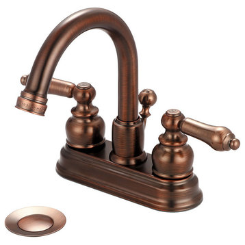 Two Handle Bathroom Faucet, PVD Brushed Nickel, Oil Rubbed Bronze