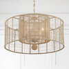 Crystorama Jayna 4-Light Chandelier JAY-A5004-BS, Burnished Silver