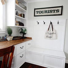 mudroom/back door desk area