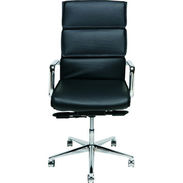 Lucia Office Chair - Black, Silver, Tall