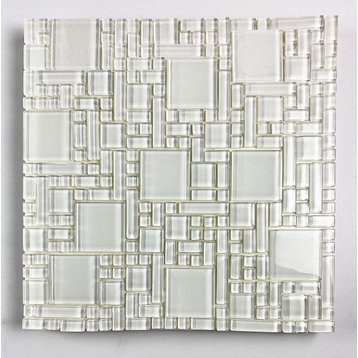 Glass Versailles Mosaic 12x12 French Pattern Style Wall Tile-Peel & Stick