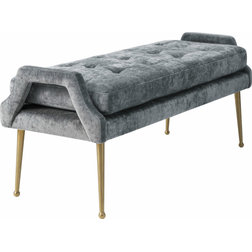 Midcentury Upholstered Benches by TOV Furniture