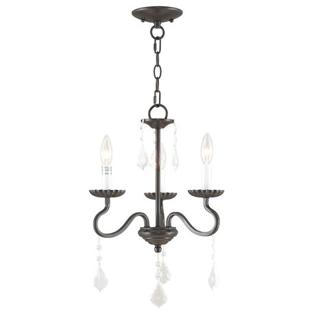 Callisto 3-Light Mini Chandelier, English Bronze