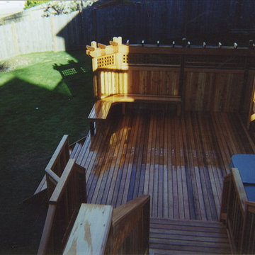 Clear vertical grain cedar deck, custom