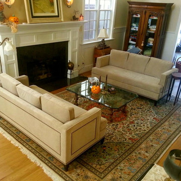 Contemporary Custom Sofa Set Around Fireplace | The Sofa Company
