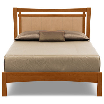 Monterey Bed, Upholstered Headboard, Autumn Cherry, Sand Microsuede, Queen