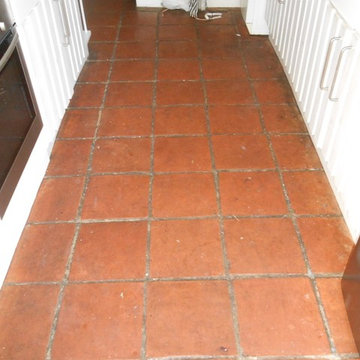 Badly Neglected Terracotta Tiled Floor Restored in Fulwood