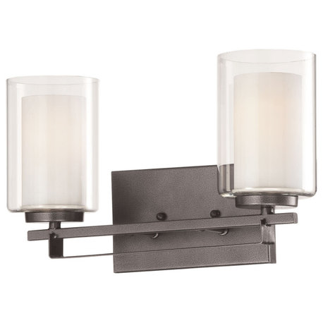 Minka Lavery 6102 Parsons Studio 2 Light 16"W Vantage Bathroom - Smoked Iron