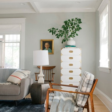 Curbly Living Room Makeover with Blinds.com Roman Shades
