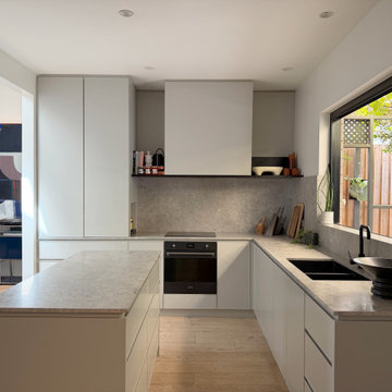 Kitchen Opening to Dining & Living
