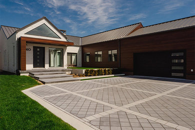 Inspiration for a modern home design remodel in Toronto