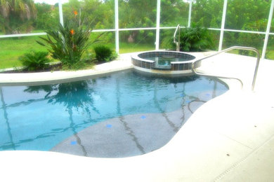 Eclectic pool photo in Tampa