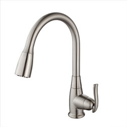 Transitional Kitchen Faucets Premier 2-Function Pull-Down 1-Handle 1-Hole Kitchen Faucet Satin Nickel