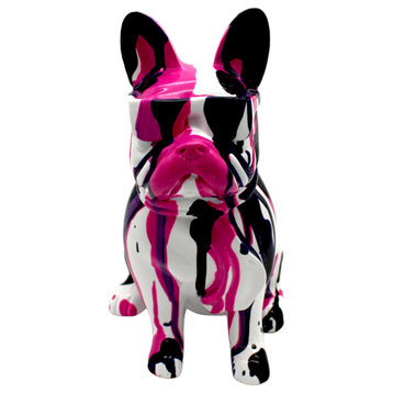 Interior Illusions Plus Pink Graffiti Dog With Glasses 8" Tall