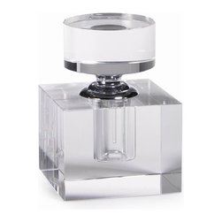 Glass Cube Perfume Bottle - Decorative Objects And Figurines