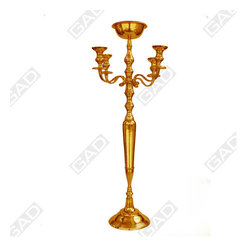 ETHNIC GOLD CANDLE STAND - Candle Holders & Candelabra