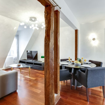 From the intricate moldings to the cozy seating