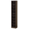 Benzara BM156239 Glimmering Brown Narrow Wooden bookcase
