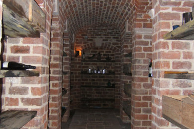 Example of a mountain style wine cellar design in Richmond