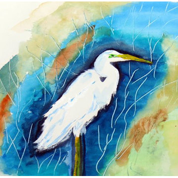 Great Egret Rt Kitchen Towel - Two Sets of Two (4 Total)