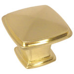 Cosmas - Cosmas 4391BB Brushed Brass 1-1/4&rdquo; Square Cabinet Knob - Manufacturer: Cosmas