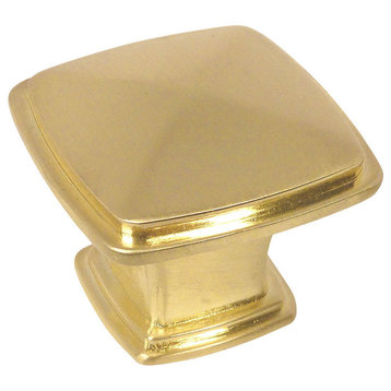 Cosmas 4391BB Brushed Brass 1-1/4” Square Cabinet Knob