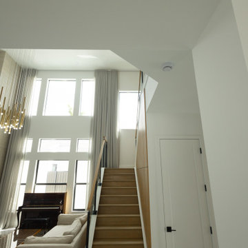 Modern Architectural Millwork Feature Wall & Stair Paneling