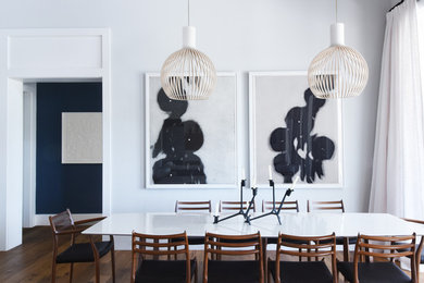 Inspiration for a coastal dining room remodel in Salt Lake City